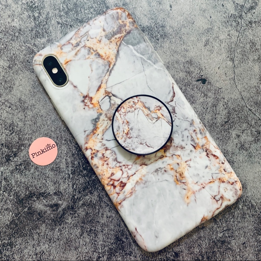 💕iPhone XS Max/XS Marble Pattern Case w/Socket
